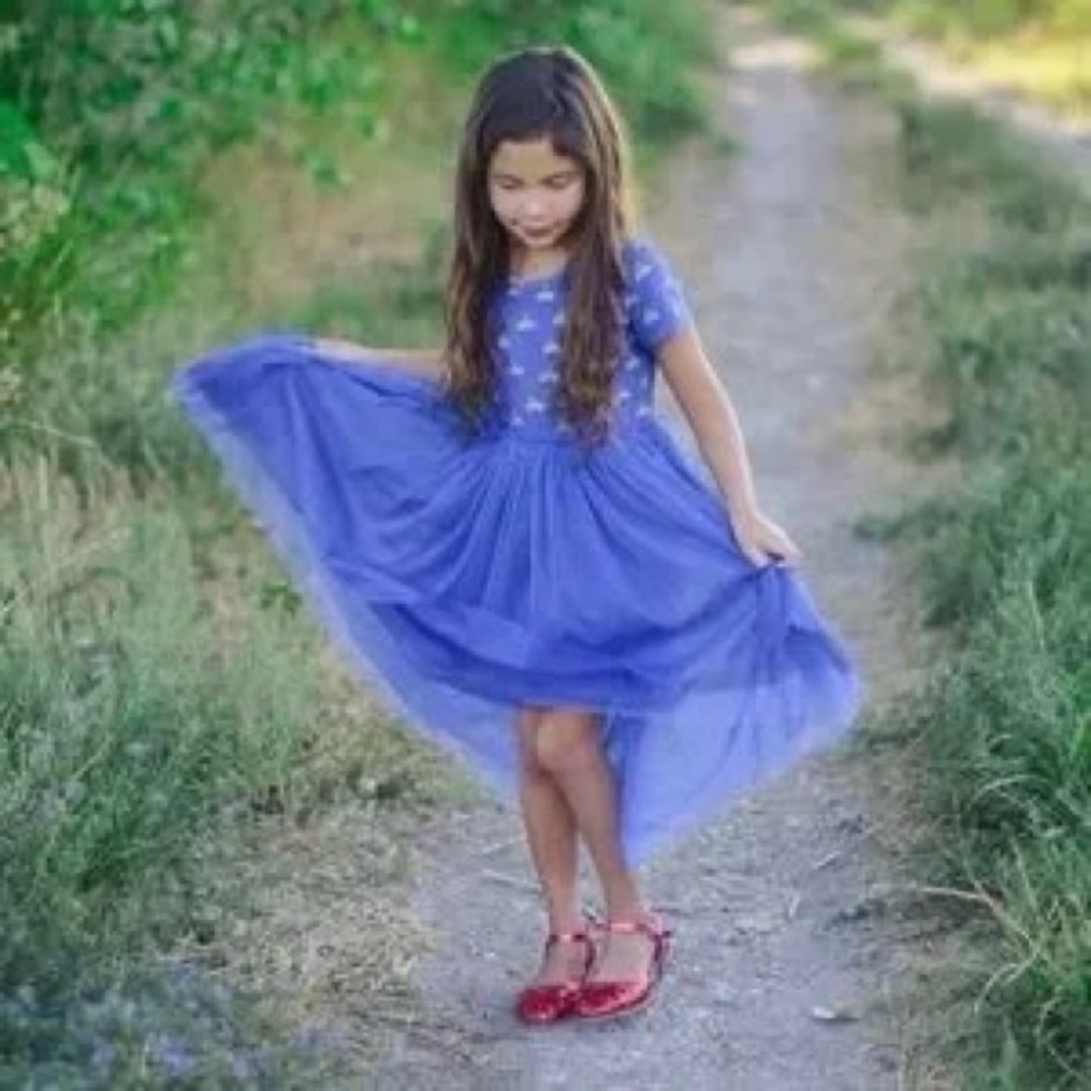 Taylor Joelle Evie Grimhilde Disney Descendants Crown Blue Tulle Twirl Dress 8